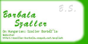 borbala szaller business card